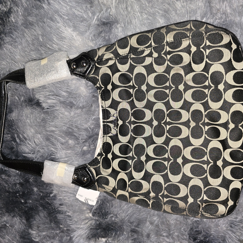 Coach Black and Gray Signature Tote Bag